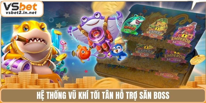 Hệ thống vũ khí tối tân hỗ trợ săn boss.